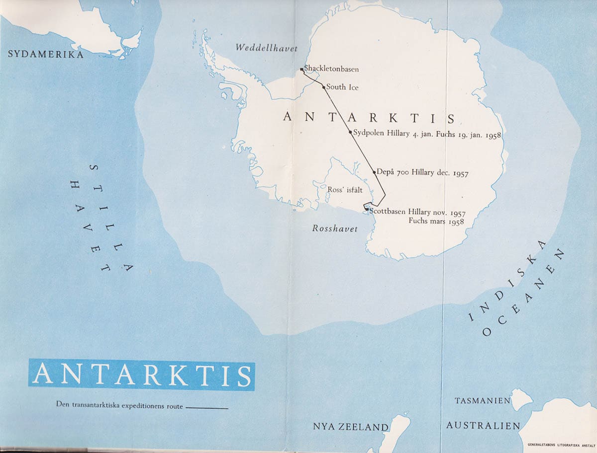 Fuchs, Sir Vivian Ernest (1908-1999) ; Hillary, Edmund (1919-2008) : Antarktis besegrat. The Commonwealth Trans-Antarctic Expedition 1955-58
