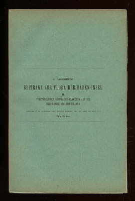 G. Lagerheim : Beiträge zur Flora der Bären-Insel. 2. Vegetabilisches Süsswasser-Plankton aus der Bären-Insel. (Beeren Eiland)