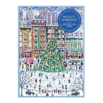Galison : Michael Storrings Christmas in the City Greeting Card Puzzle