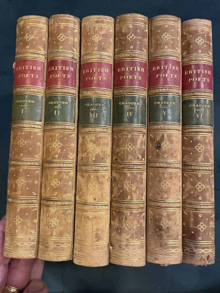 Geoffrey Chaucer : The Poetical Works of Geoffrey Chaucer I-VI (complete) [the Aldine Edition of the British Poets]