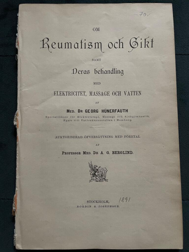 Georg Hünerfauth : Om reumatism och gikt