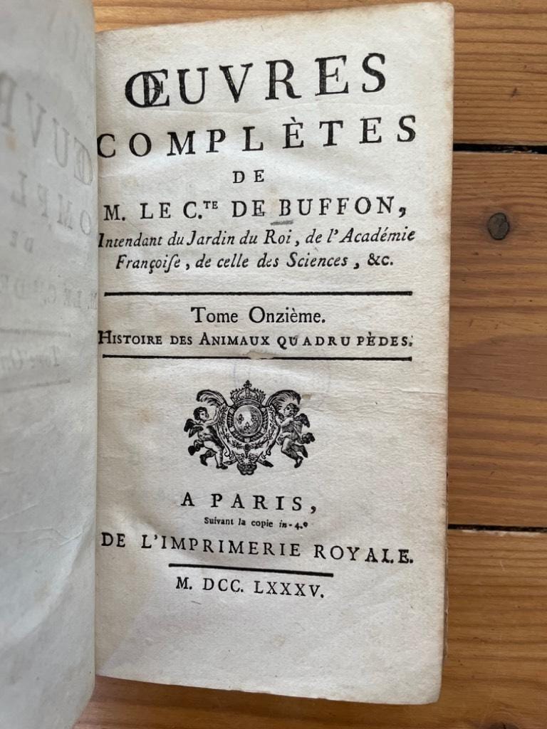 Georges-Louis Leclerc de Buffon : Histoire des animaux quadru pedes (Collected works volume 11)