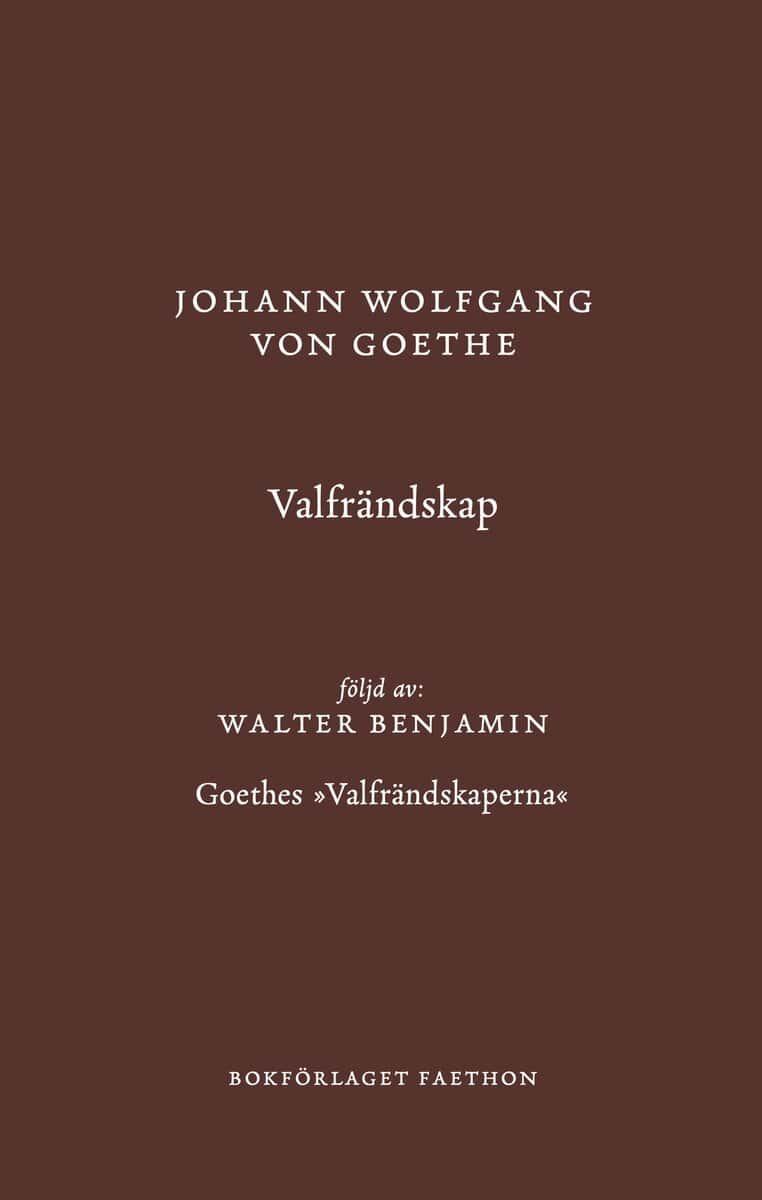 Goethe, Johann Wolfgang von ; Benjamin, Walter : Valfrändskap