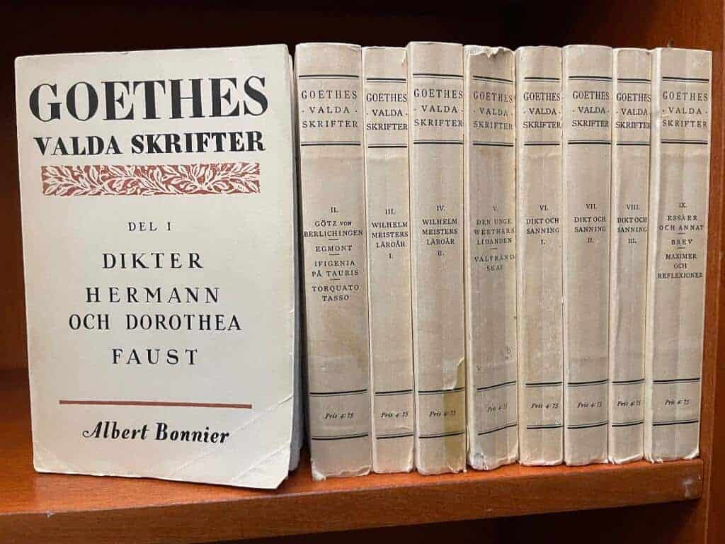 Goethe : Skrifter i urval I-IX (komplett) [Goethes valda skrifter]