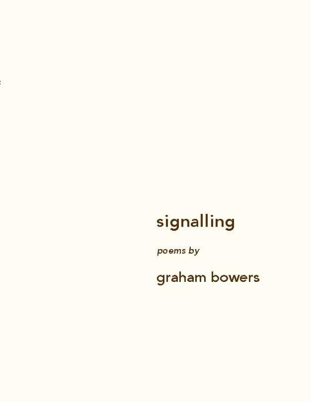 Graham Bowers : signalling