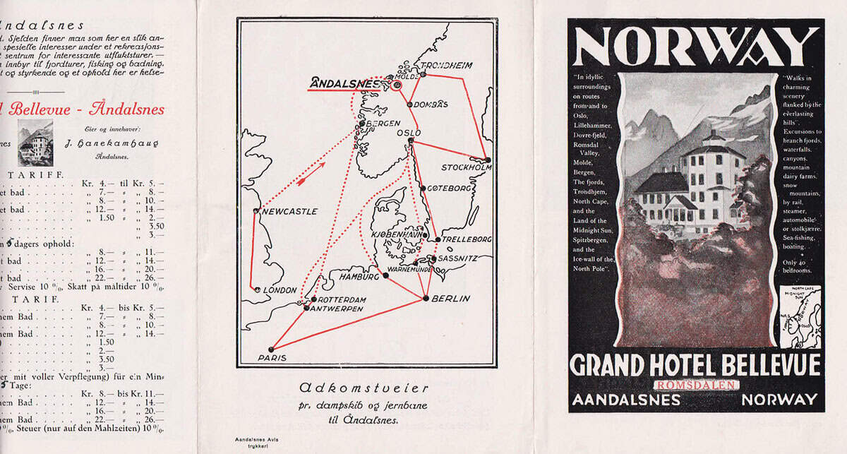 Grand Hotel Bellevue - Åndalsnes (Turistbroschyr)