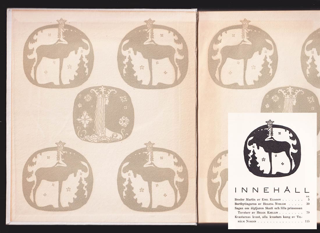 Granér, Cyrus (1870-1937) [Red.] ; Bauer, John (1882-1918) : Bland tomtar och troll. Sjunde årgången [7]. En samling sagor med teckningar av John Bauer