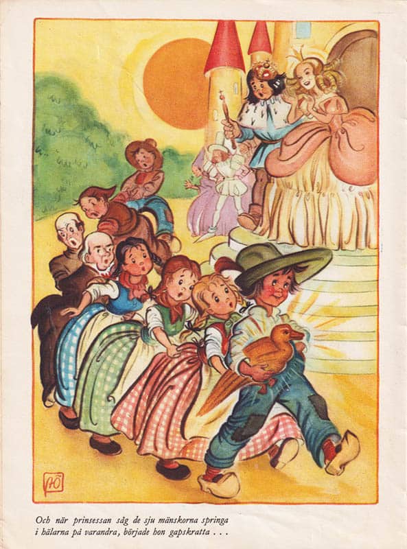 Grimm, Jacob (1785-1863) ; Grimm, Wilhelm (1786-1859) : Den underbara sagovärlden. Ur Bröderna Grimms sagor. Del I av (II)