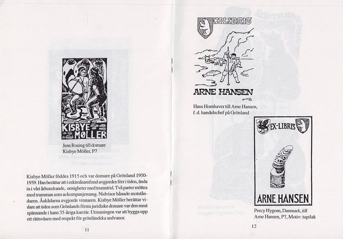[Grönland ; exlibris]. Carlson, Elin [förord] : Expedition Grönland - Grönländska exlibris