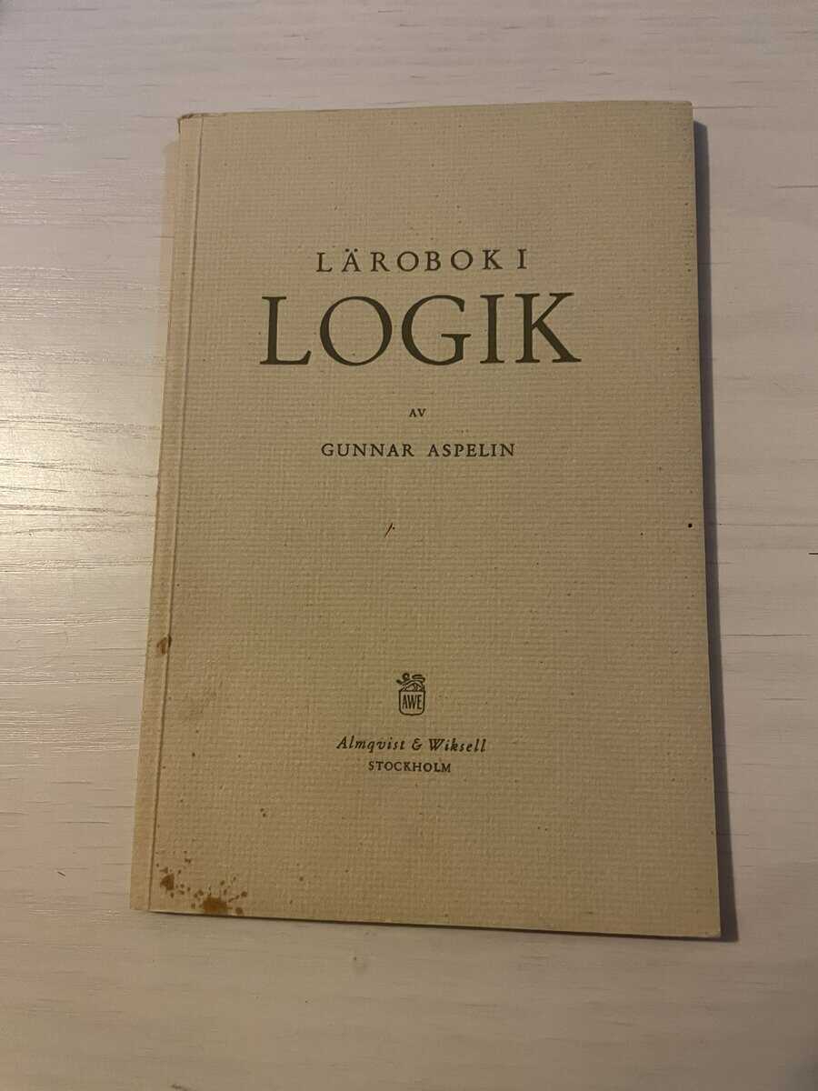 Gunnar Aspelin : Lärobok i logik