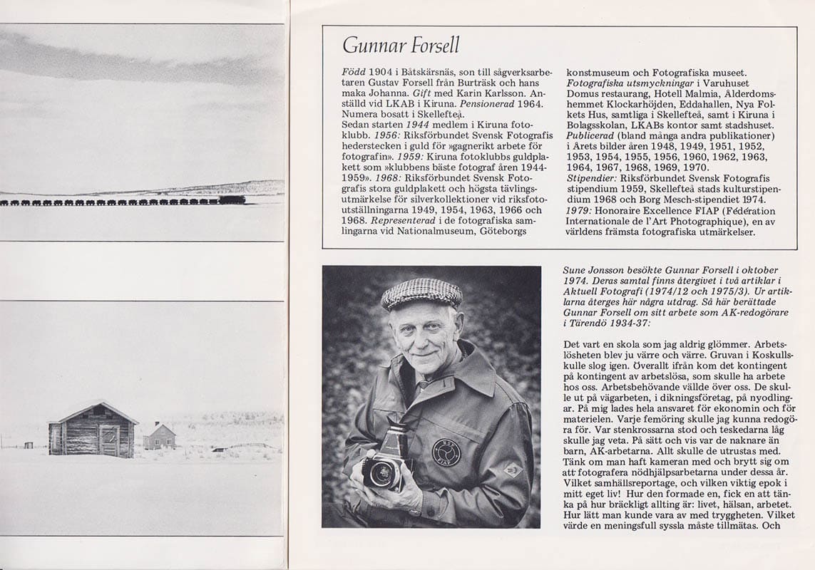 Gunnar Forsell : Gunnar Forsell. Fotografiska bilder 1949-1979