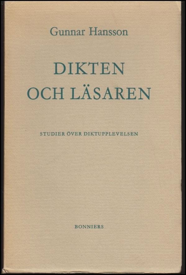 Gunnar Hansson : Dikten och läsaren