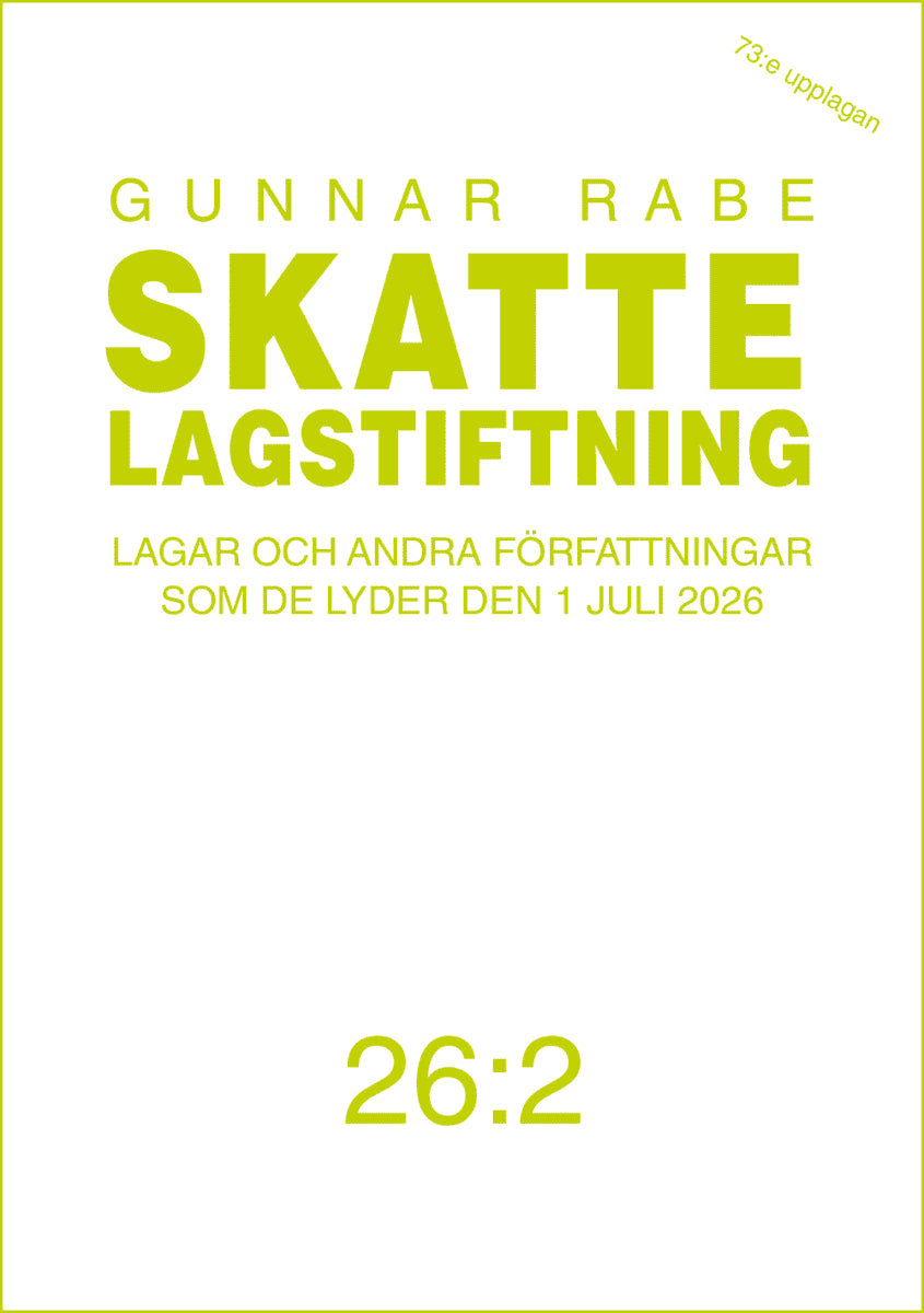 Gunnar Rabe : Skattelagstiftning