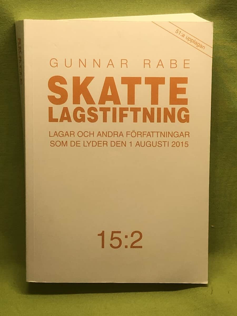Gunnar Rabe : Skattelagstiftning