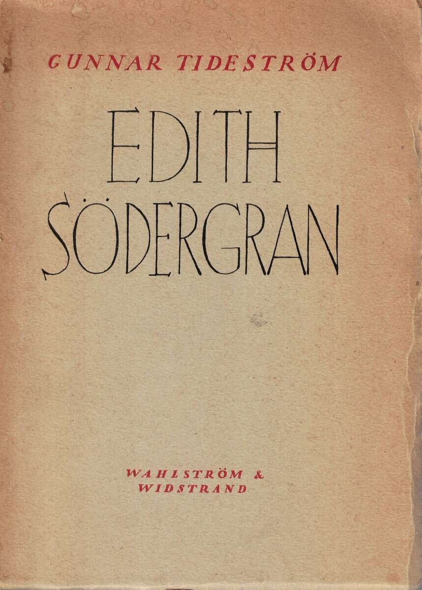Gunnar Tideström : Edith Södergran