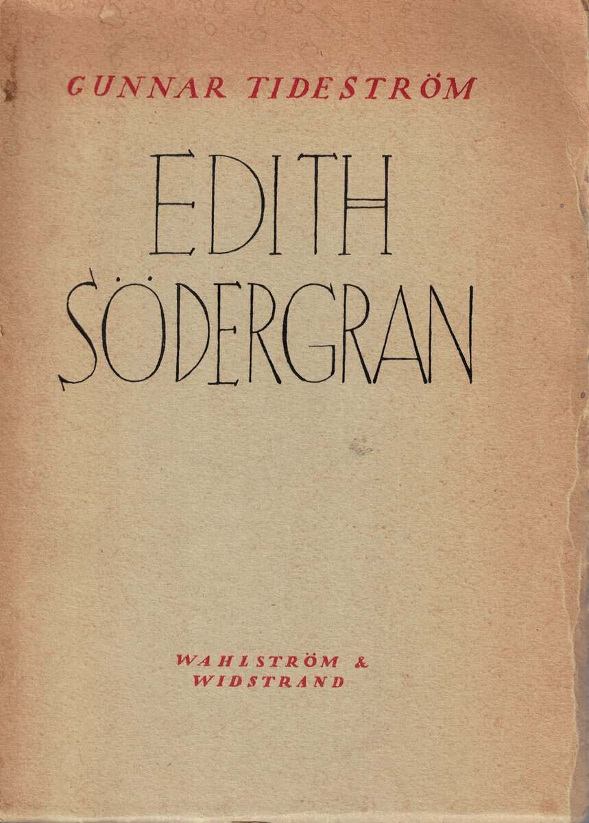 Gunnar Tideström : Edith Södergran