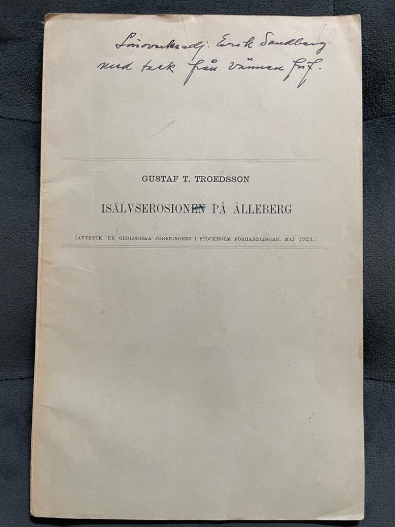 Gustaf T. Troedsson : Isälvserosion på Ålleberg