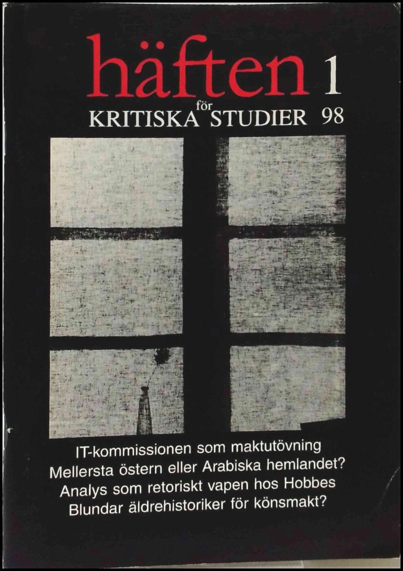 Häften för kritiska studier : 1998 / 1