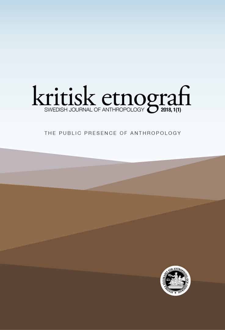 Hagberg, Sten ; Hellman, Jörgen [red.] : kritisk etnografi – Swedish Journal of Anthropology, 2018, Vol 1