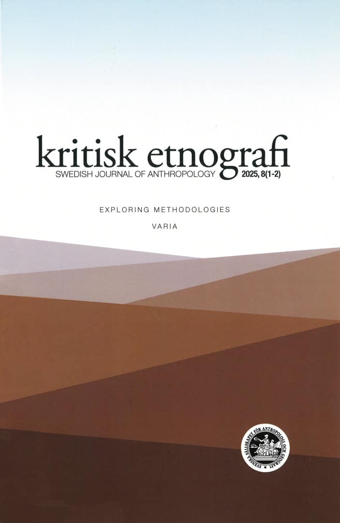 Hagberg, Sten ; Hellman, Jörgen [red.] : kritisk etnografi - Swedish Journal of Anthropology, 2025, Vol. 8 (1-2)