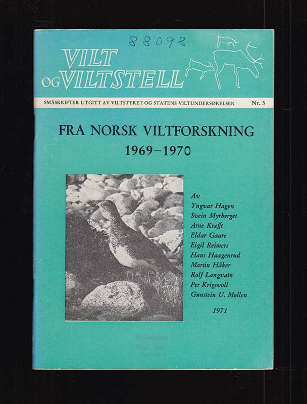 Hagen, Yngvar  med flera : Fra norsk viltforskning 1969-1970