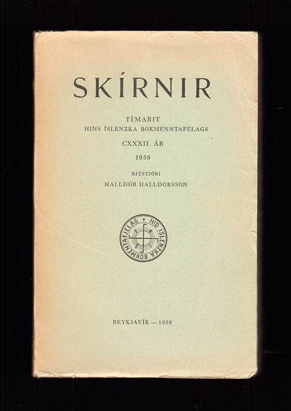 Halldór Halldórsson : Skírnir