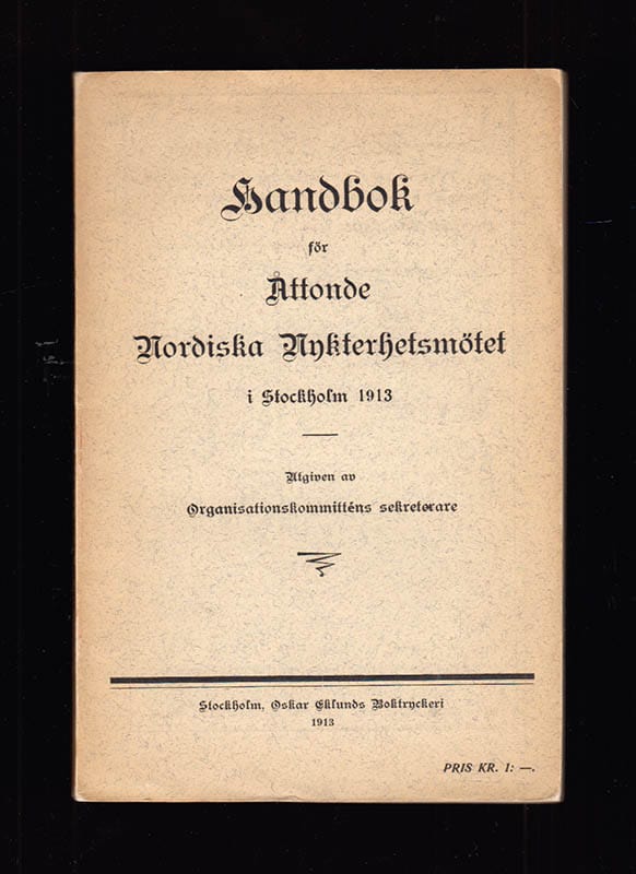 Handbok för åttonde nordiska nykterhetsmötet i Stockholm 1913
