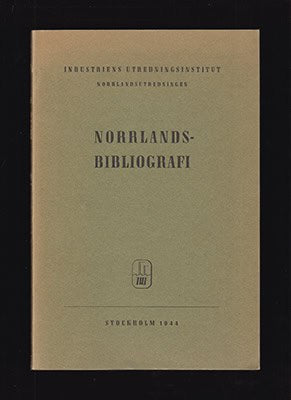 Hans Anstrin : Norrlandsbibliografi