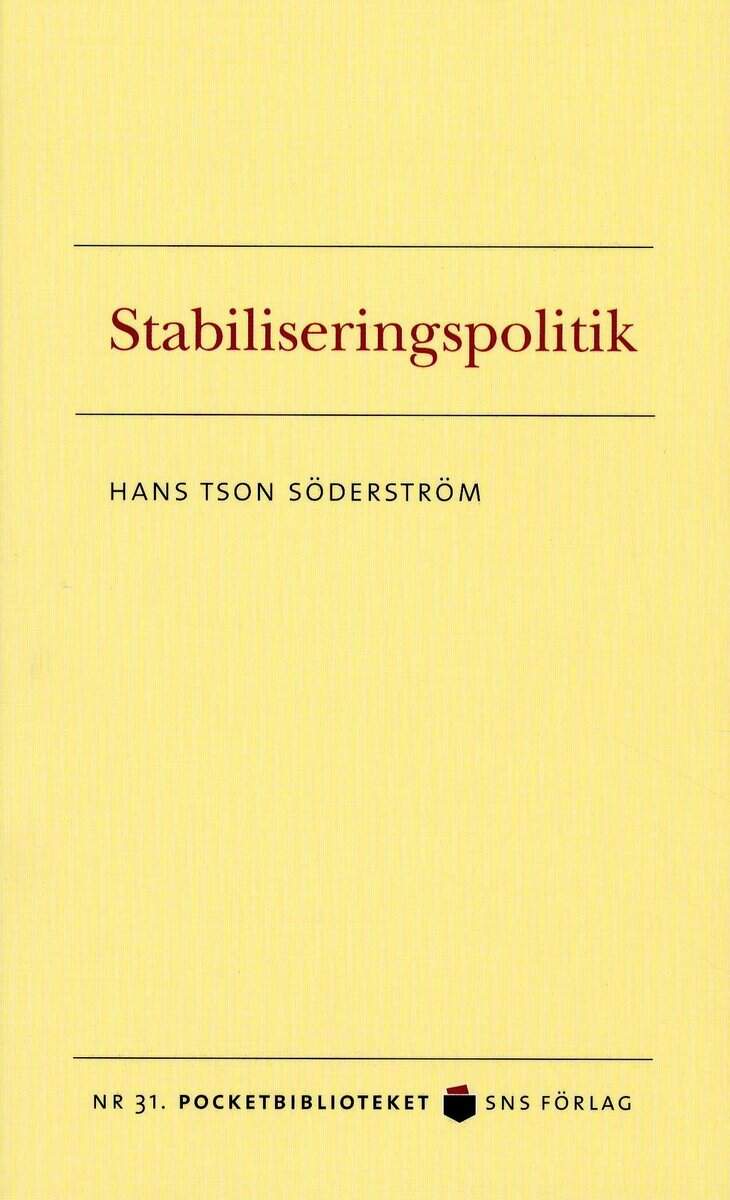 Hans Tson Söderström : Stabiliseringspolitik