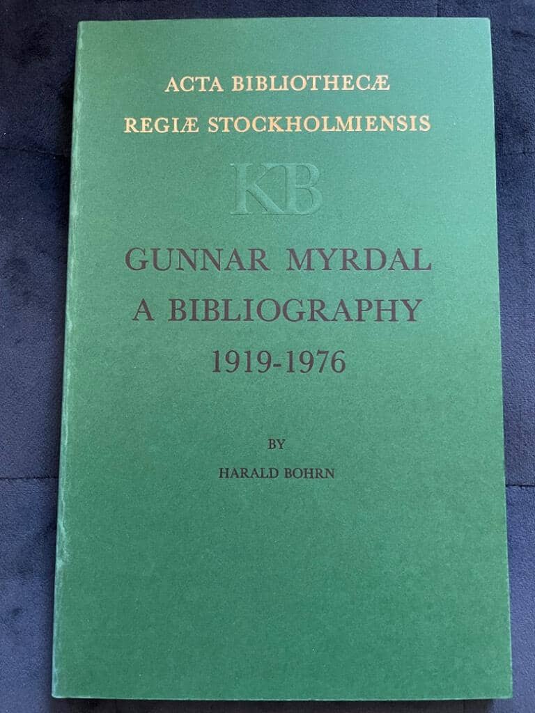 Harald Bohrn : Gunnar Myrdal