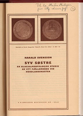 Harald Svensson : Glaciation och morfologi