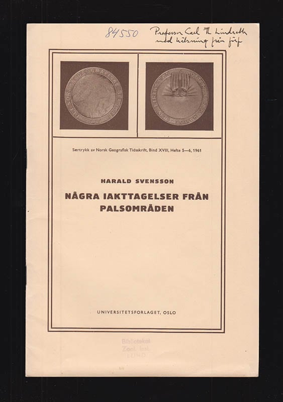 Harald Svensson : Några iakttagelser från palsområden