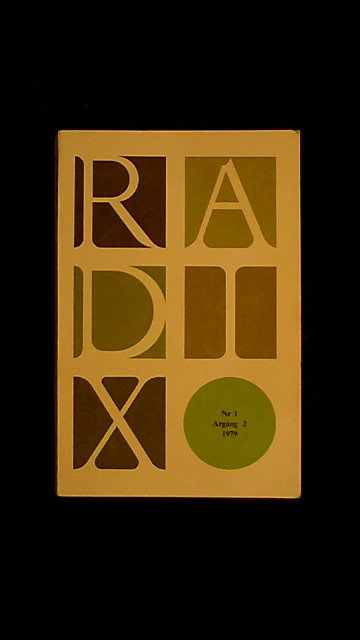 Harry Järv : Radix  Tidskrift för humanism Nr 1 Årgång 2 1979