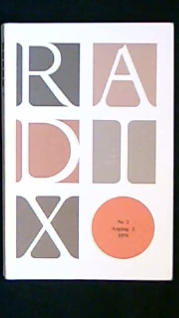 Harry Järv : Radix  Tidskrift för humanism Nr 2 Årgång 2 1979