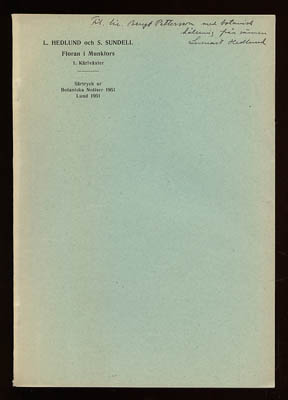 Hedlund, Lennart ; Sundell, Sigurd : Floran i Munkfors. 1. Kärlväxter