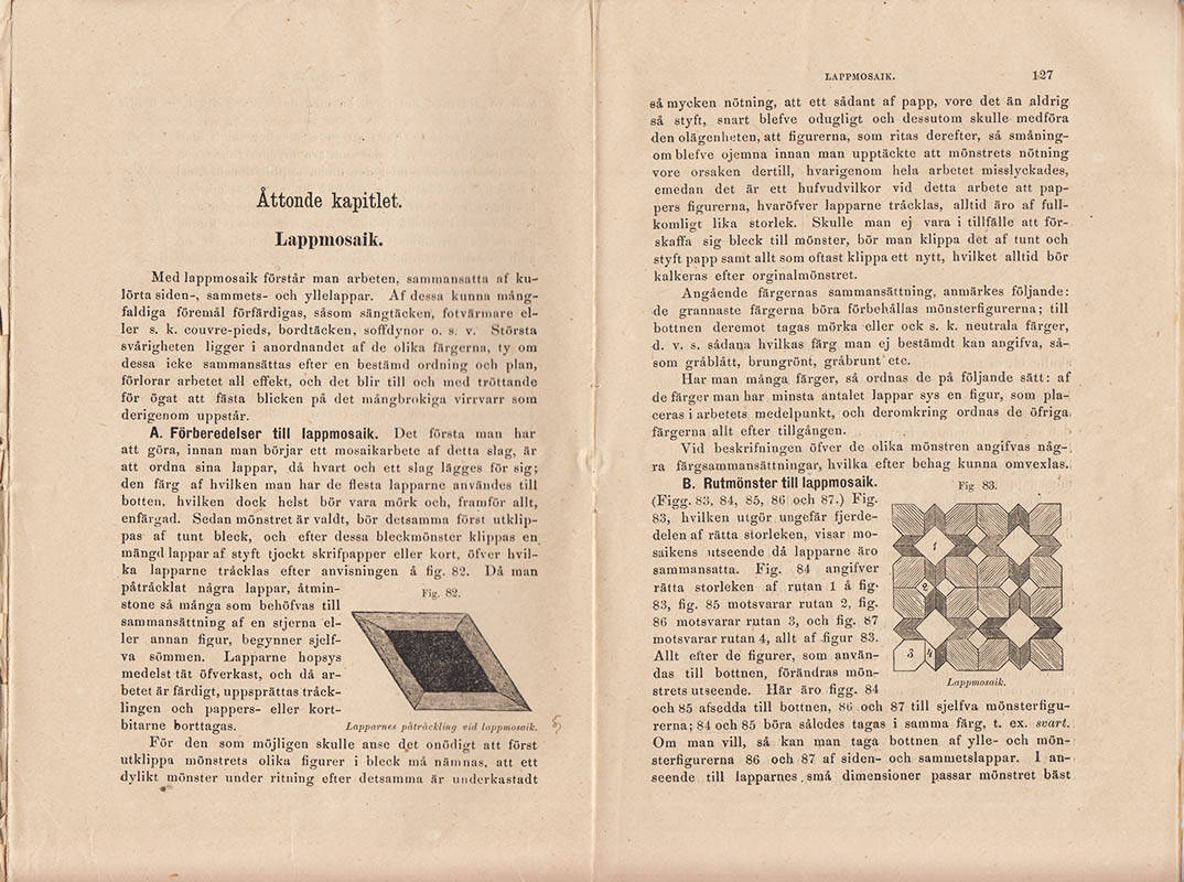 Hedvig Berg : Handbok i fruntimmers-handarbeten. Tredje häftet [av IV]. Med 127 träsnitt