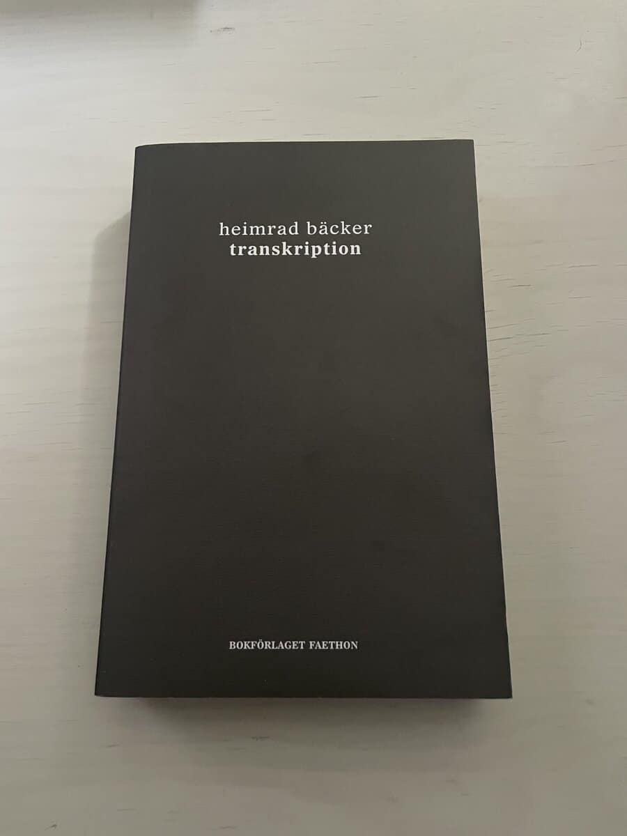 Heimrad Bäcker : Transkription