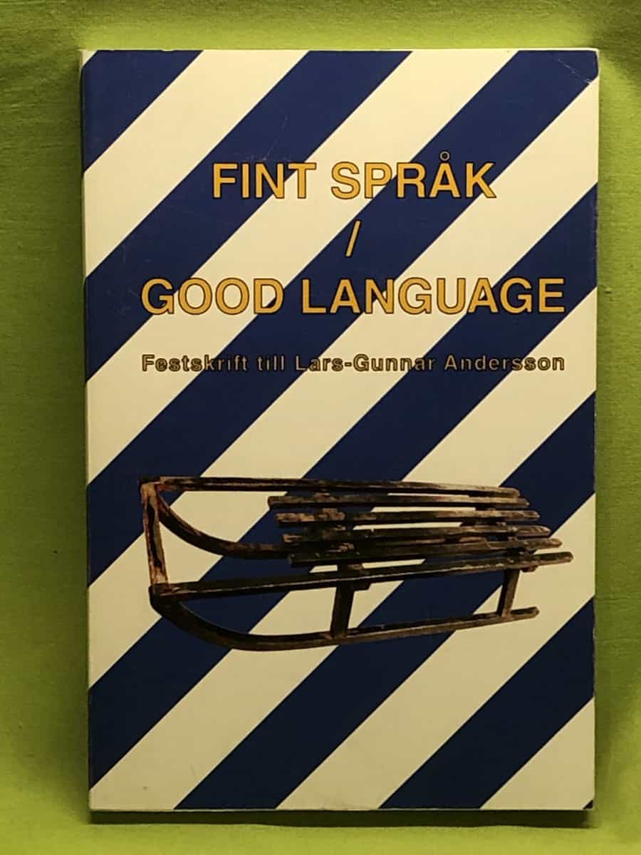 Helgesson, Karin m.fl. : Fint språk = Good language