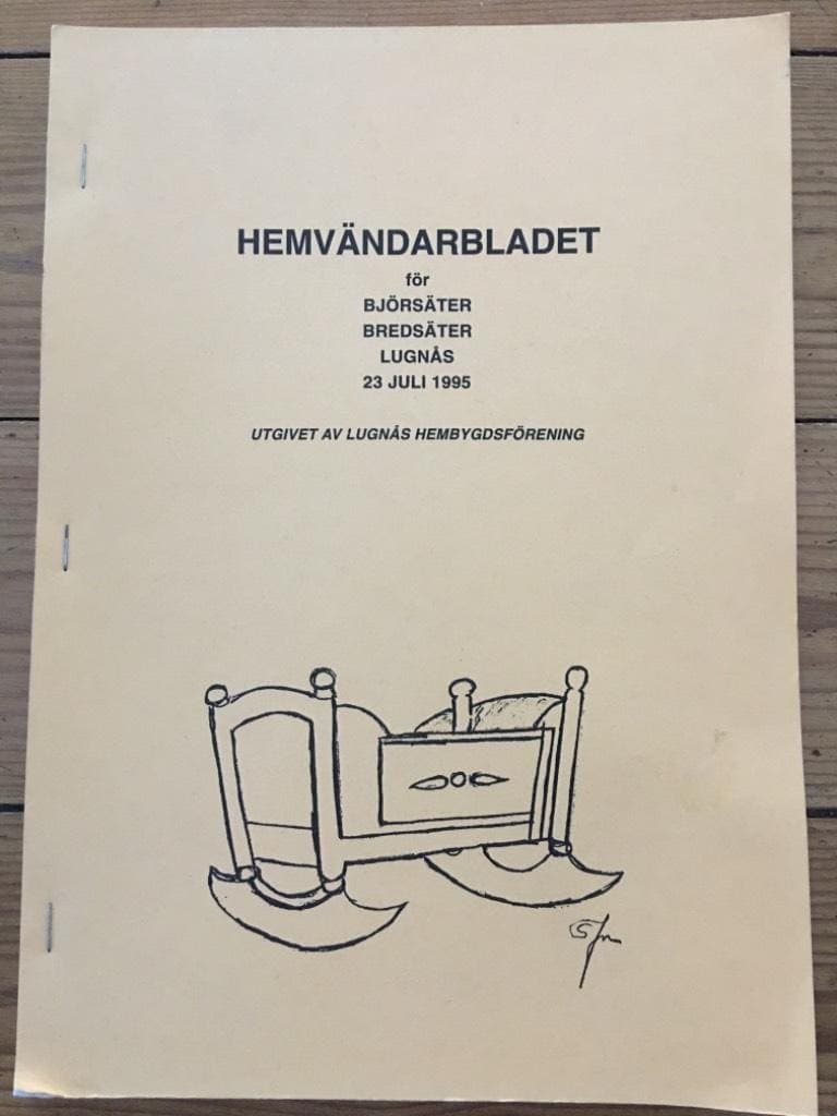 Hemvändarbladet för Björsäter Bredsäter Lugnås 23 Juli 1995