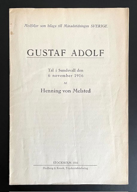 Henning von. Melsted : Gustaf Adolf