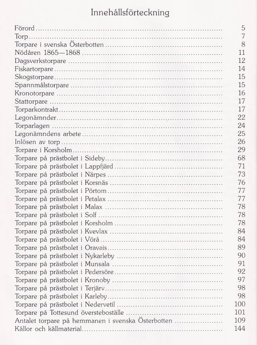 Herbert Lindahl : Torpare i Svenska Österbotten
