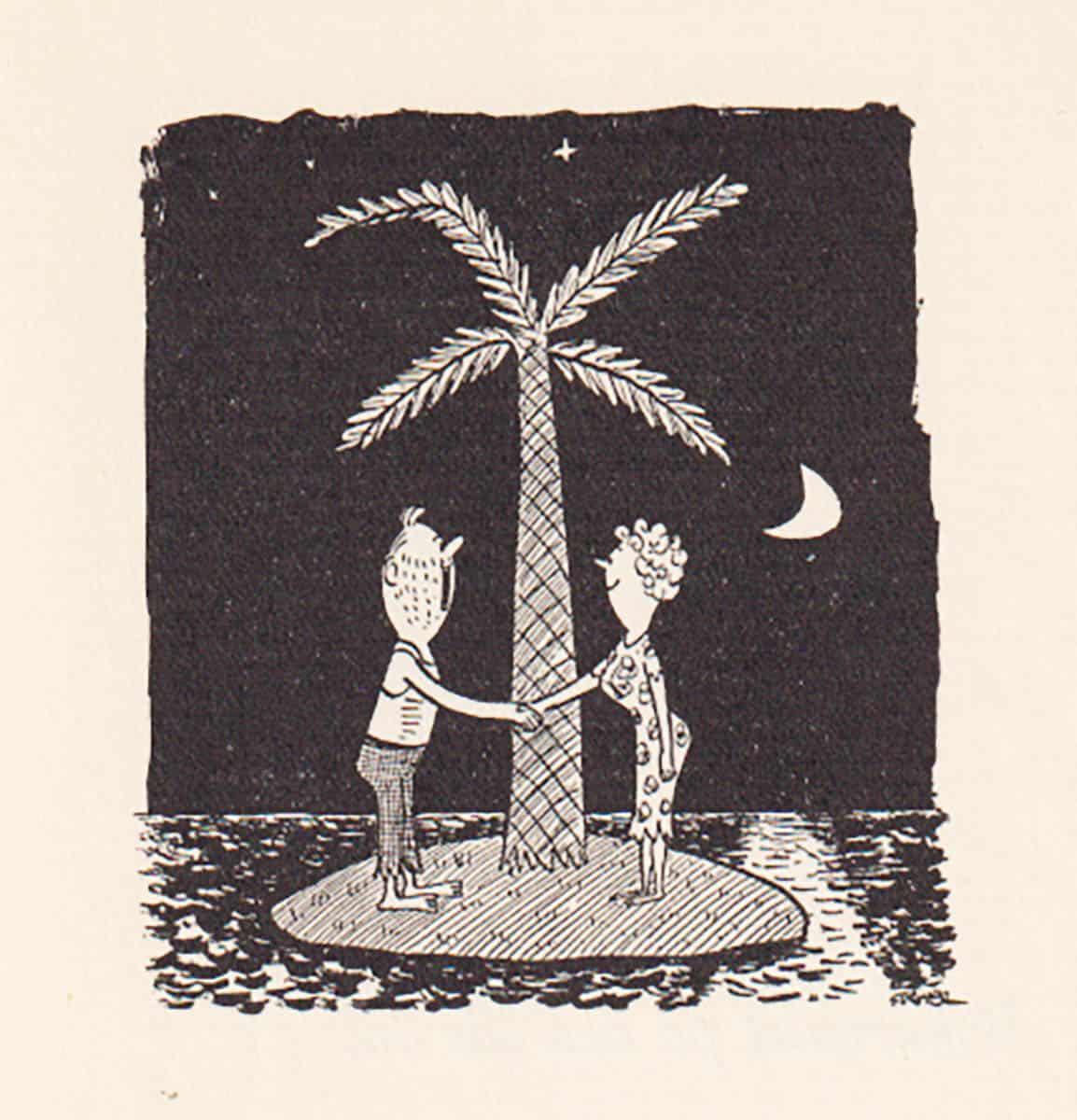 Herman Stolpe (1904-1996) ; Ströyer, Poul (1923-1996) : Böcker på öde ö