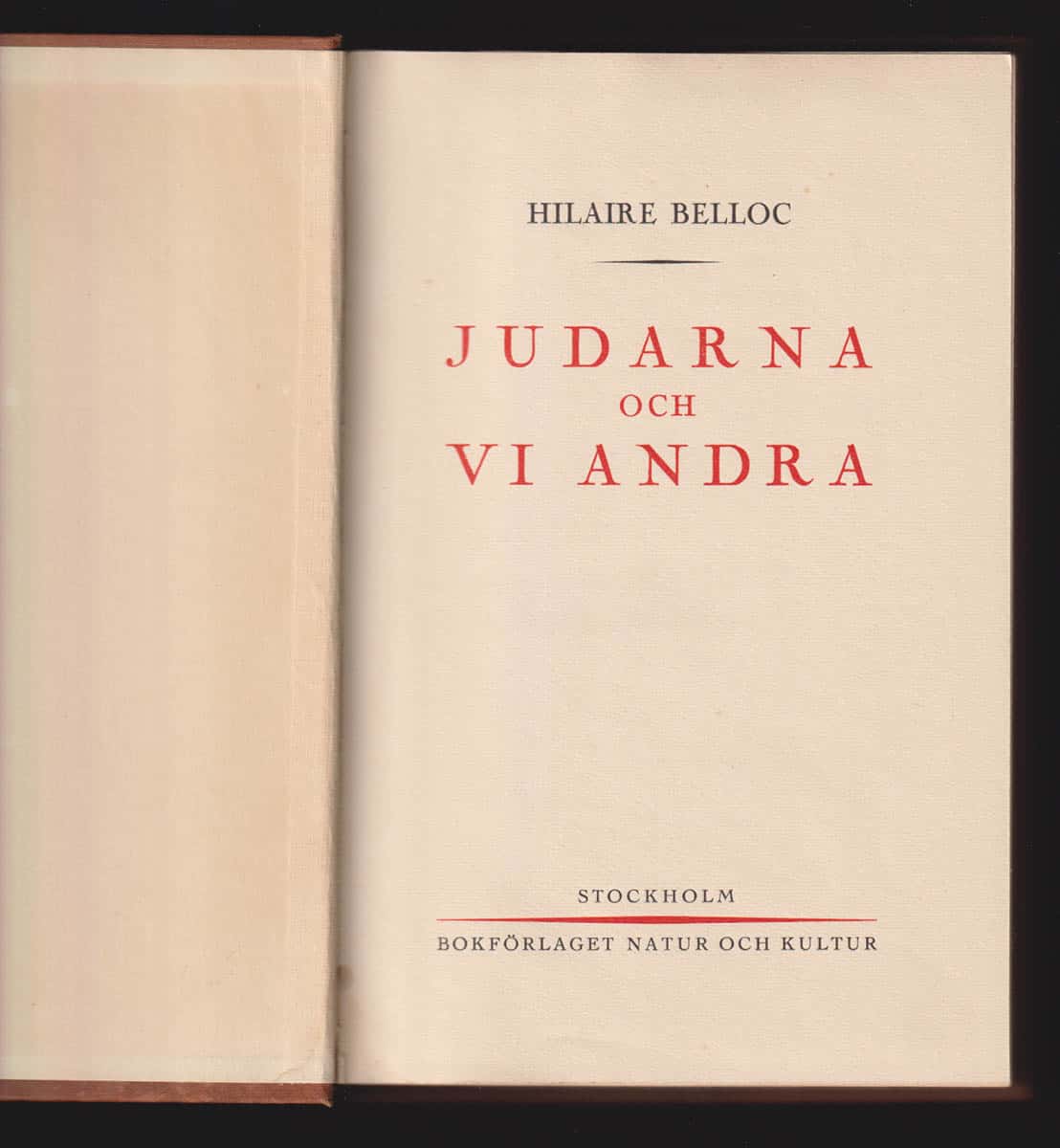 Hilaire Belloc : Judarna och vi andra