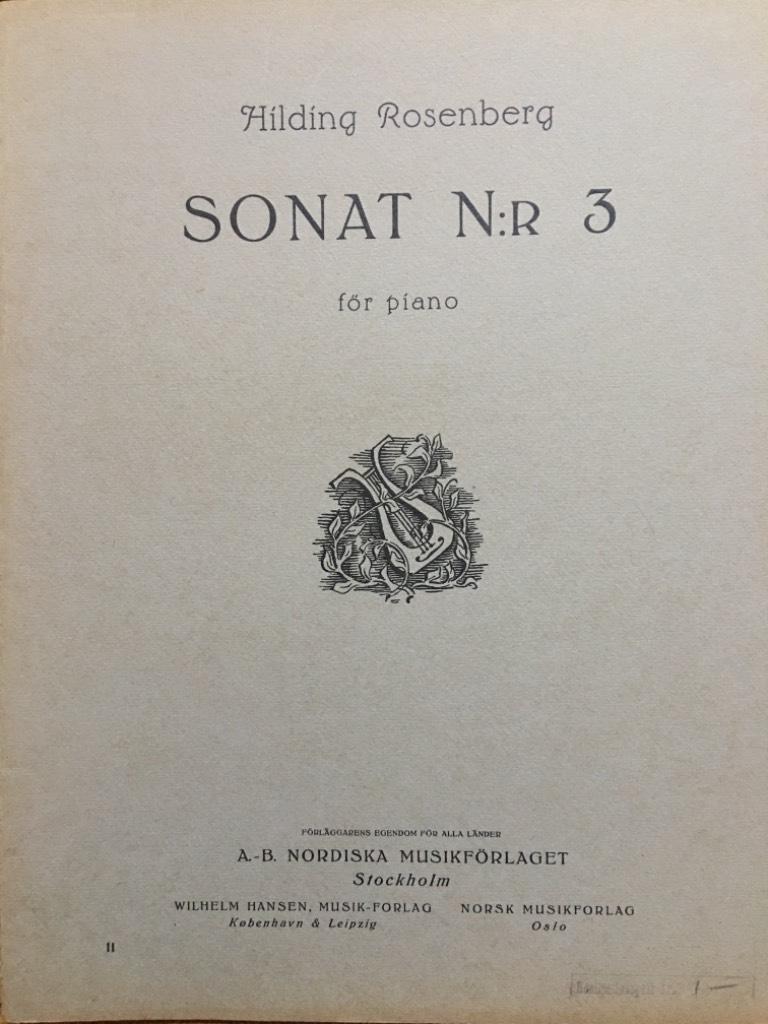 Hilding Rosenberg : Sonat Nr 3