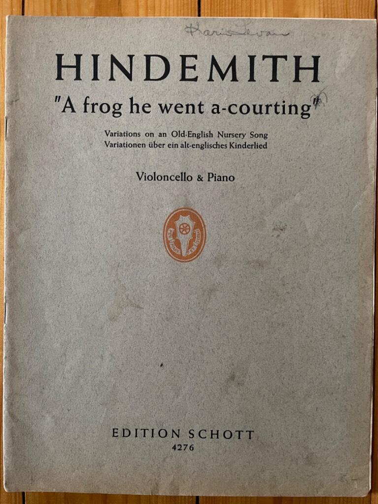 Hindemith : 'A frog he went a-courting' Violoncello & Piano