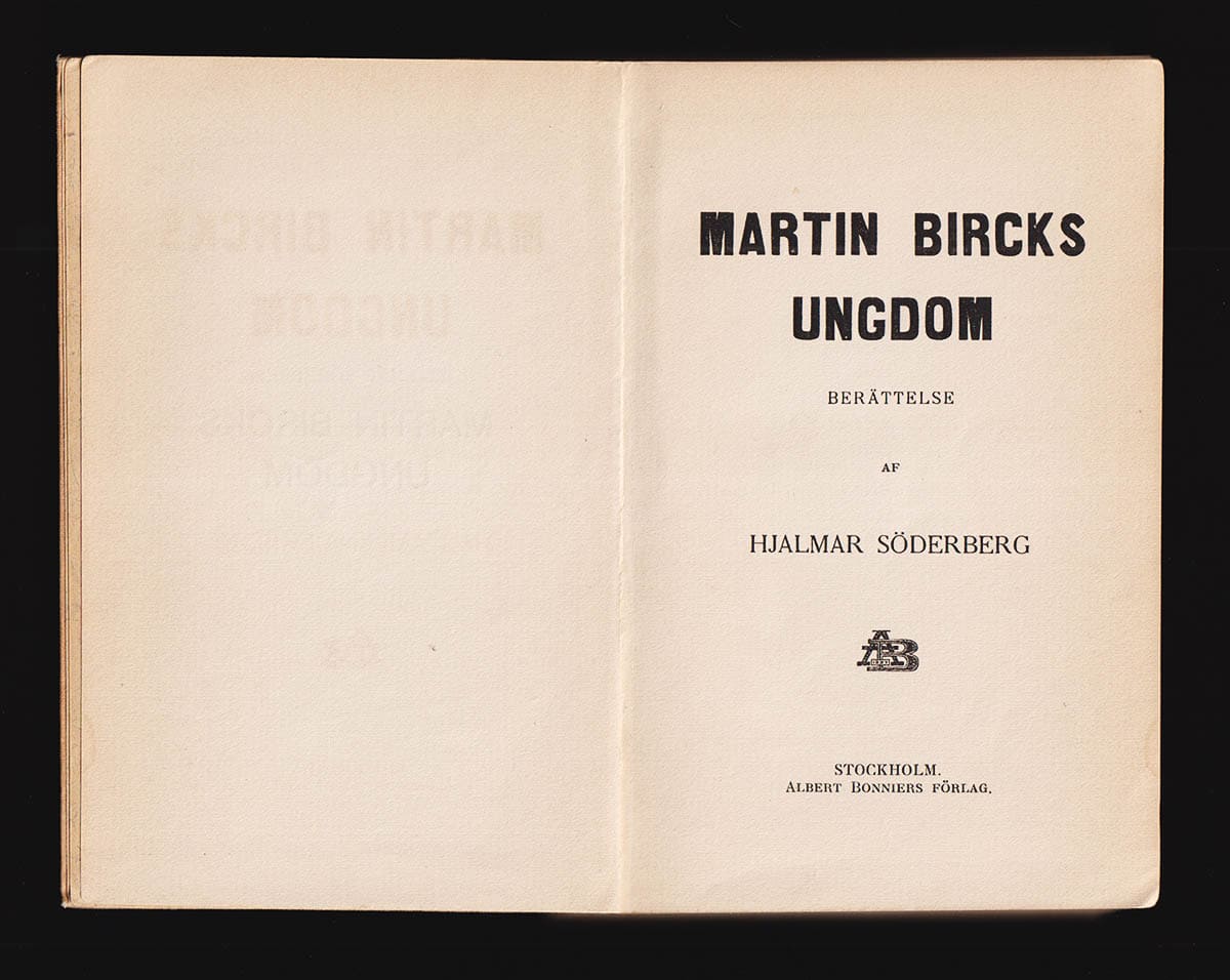 Hjalmar Söderberg : Martin Bircks ungdom. Berättelse