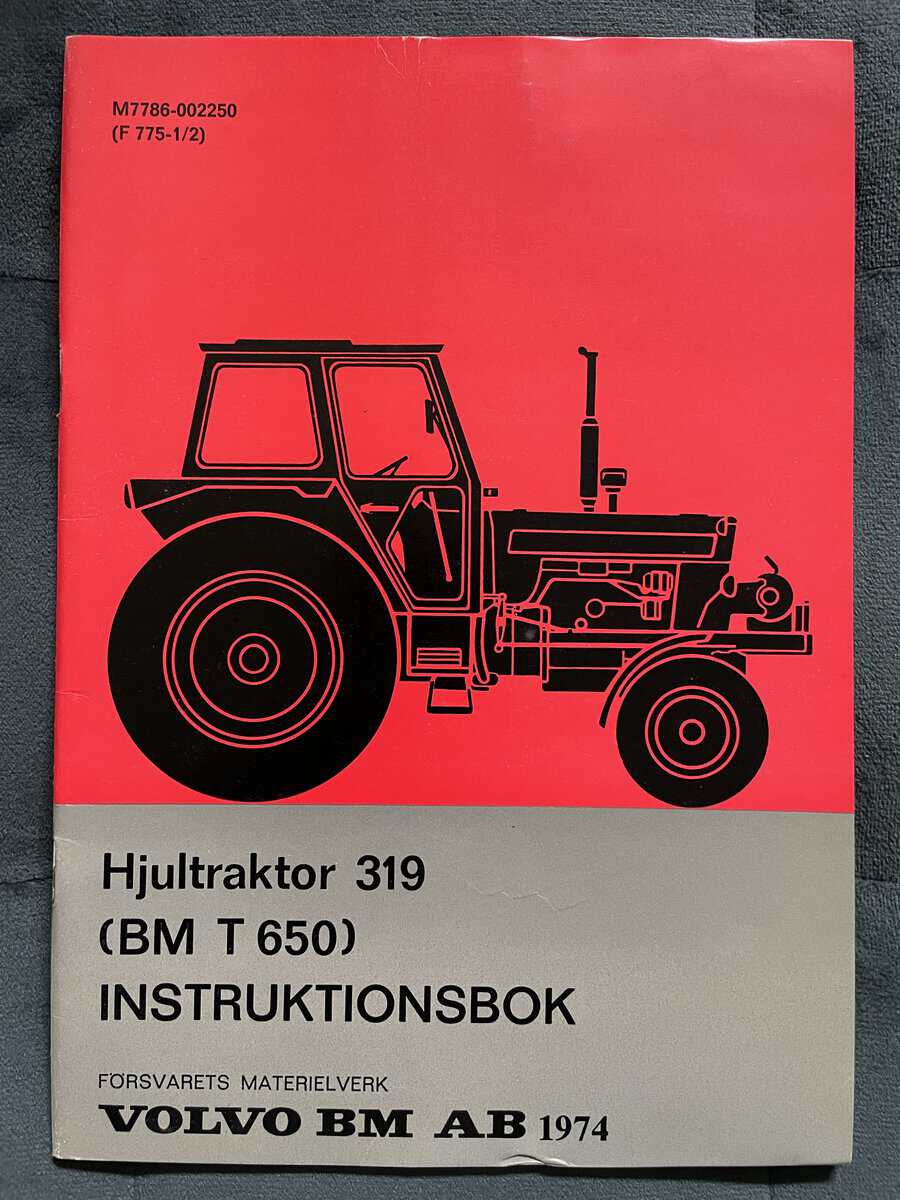Hjultraktor 319 (BM T 650) Instruktionsbok