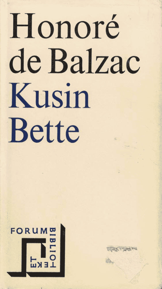 Honoré de Balzac : Kusin Bette