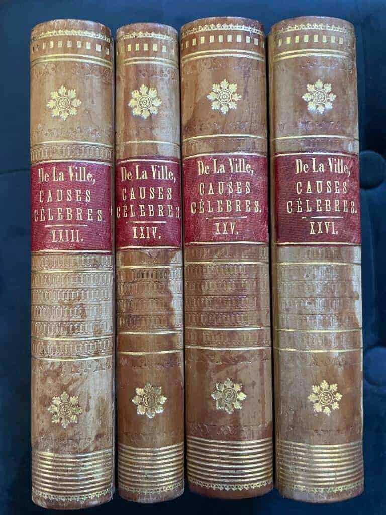 I. C. de la Ville : Continuation des Causes célèbres et intéressantes, avec les jugemens qui les ont décidées. Tome I-IV [Tome XXIII-XXVI in the original series]