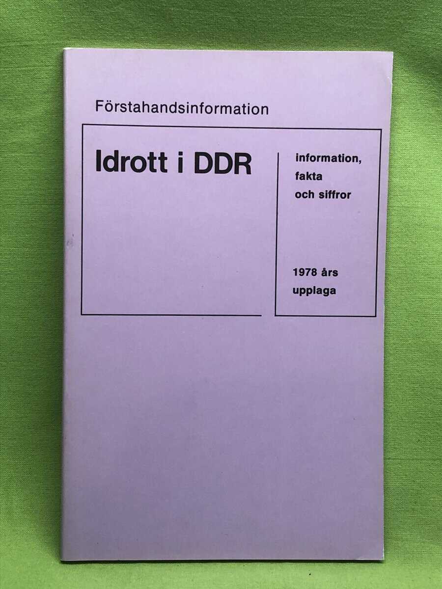 Idrott i DDR - förstahandsinformation